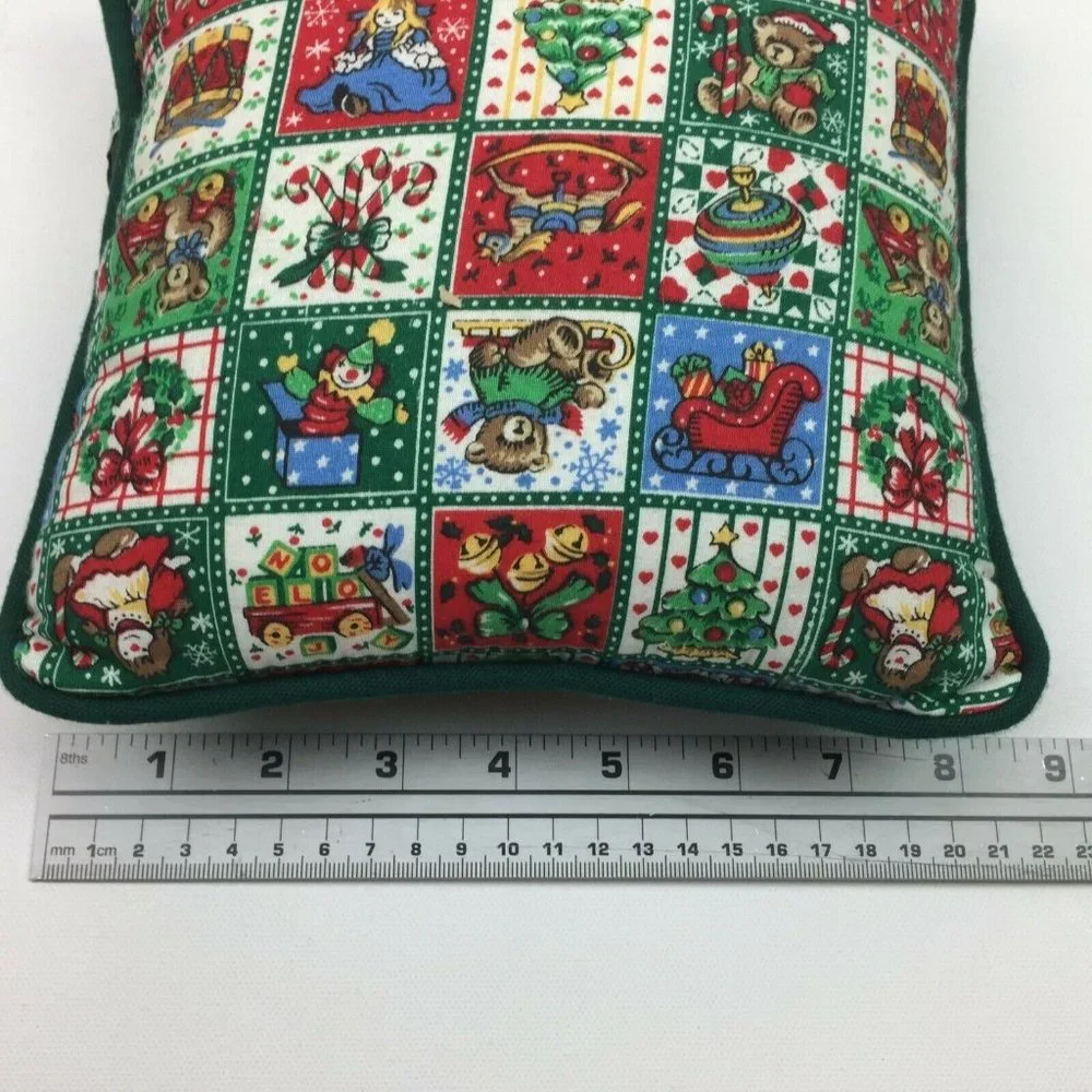Vintage Riverdale Christmas Set of Mini Throw Decorative Holiday Pillows